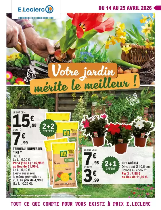 Catalogue E.Leclerc à Limours | op jardin 2026 magasin | 2026-04-14T00:00:00.000Z - 2026-04-25T00:00:00.000Z
