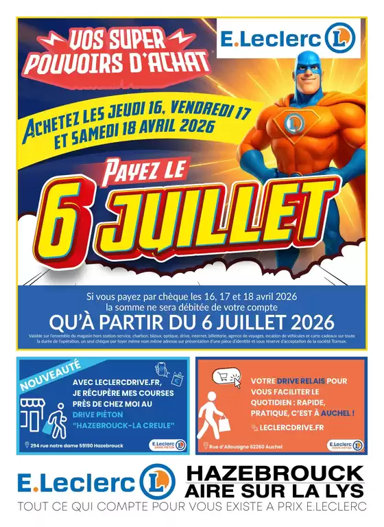 Catalogue E.Leclerc à Limours | Tract mag 13 au 19 avril | 2026-04-16T00:00:00.000Z - 2026-07-06T00:00:00.000Z
