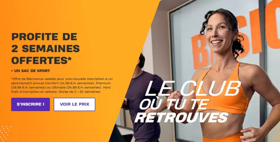 Catalogue Basic Fit | Profite de 2 semaines offertes | 2026-04-14T00:00:00.000Z - 2026-05-03T00:00:00.000Z