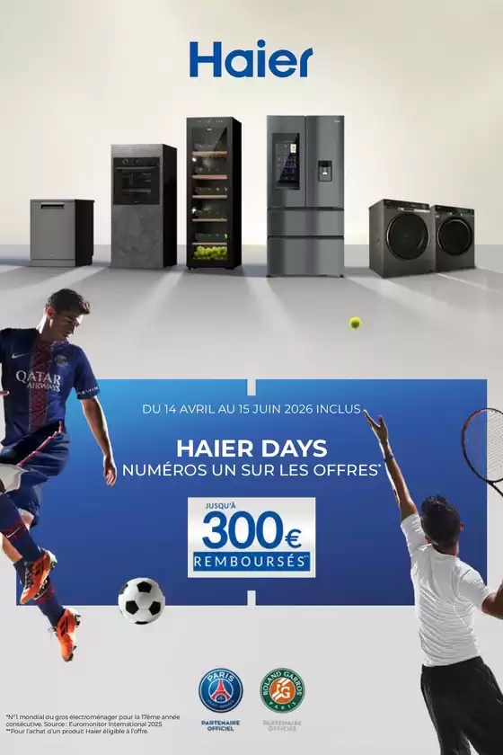 Catalogue Group Digital | HAIER DAYS NUMÉROS UN SUR LES OFFRES | 2026-04-14T00:00:00.000Z - 2026-06-15T00:00:00.000Z