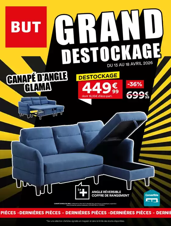 Catalogue BUT | Grand destockage | 2026-04-14T00:00:00.000Z - 2026-04-18T00:00:00.000Z