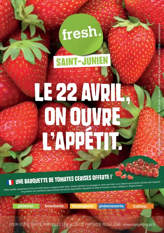 Catalogue Fresh à Paris | Le 22 avril, on ouvre l’appétit. | 2026-04-22T00:00:00.000Z - 2026-04-27T00:00:00.000Z
