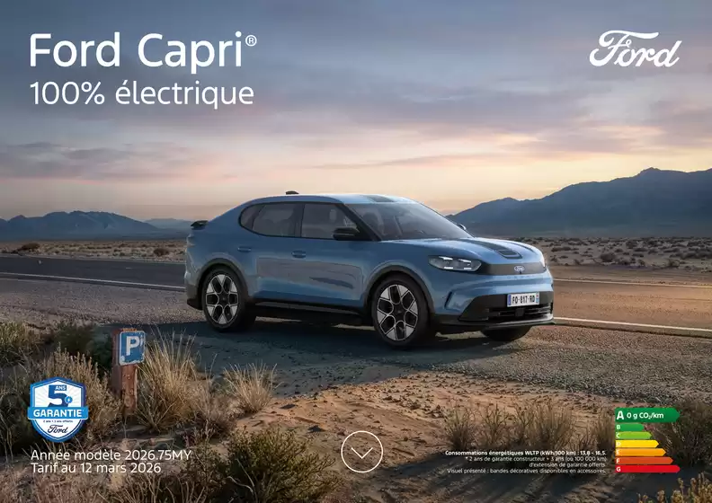 Catalogue Ford à Tournoisis | BRO electric capri. | 2026-04-15T00:00:00.000Z - 2026-08-31T00:00:00.000Z