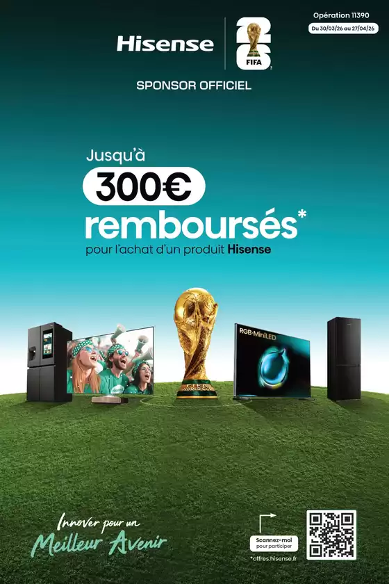 Catalogue Electro Dépôt | Hisense Jusqu'à 300€ remboursés  | 2026-04-16T00:00:00.000Z - 2026-04-27T00:00:00.000Z