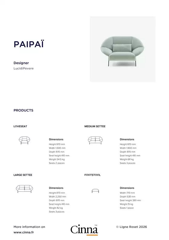 Catalogue Cinna à Saint-Égrève | PAIPAÏ | 2026-04-17T00:00:00.000Z - 2026-05-10T00:00:00.000Z