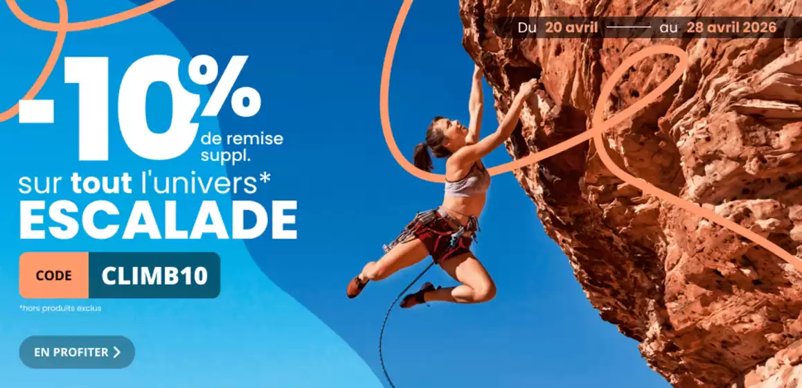 Catalogue Ekosport à Paris | Tout pour votre passion verticale ! | 2026-04-20T00:00:00.000Z - 2026-04-28T00:00:00.000Z