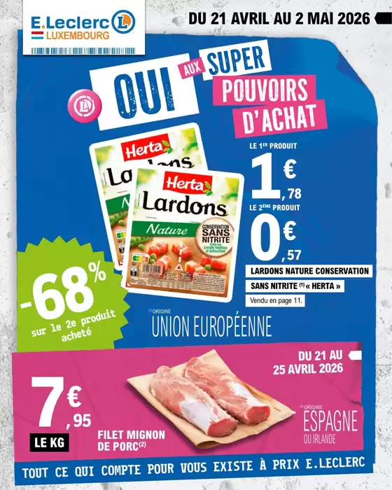 Catalogue E.Leclerc | 26M171C02LU | 2026-04-21T00:00:00.000Z - 2026-05-02T00:00:00.000Z