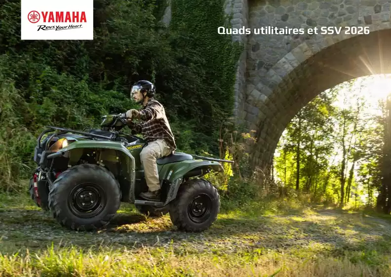 Catalogue Yamaha à Creste | Catalogue Yamaha Quatre-roues - Quads et SSV | 2026-01-01T00:00:00.000Z - 2026-12-31T00:00:00.000Z