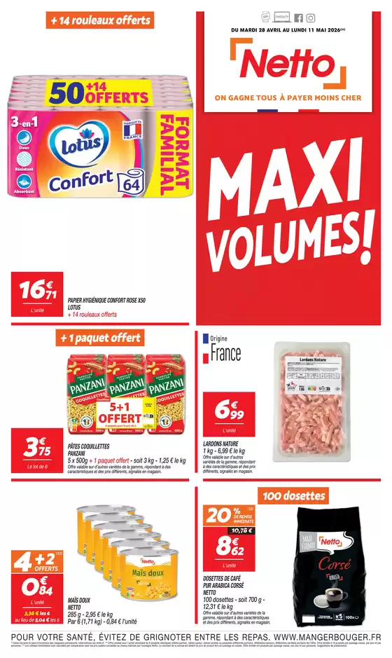 Catalogue Netto à Poilly | Maxi Volumes | 2026-04-21T00:00:00.000Z - 2026-05-11T00:00:00.000Z