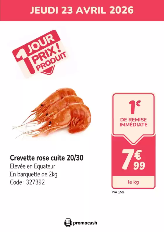 Catalogue Promocash | PROMO crevettes | 2026-04-23T00:00:00.000Z - 2026-04-23T00:00:00.000Z