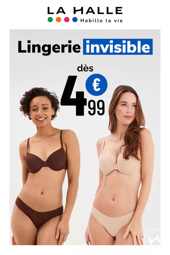 Catalogue La Halle | Lingerie invisible | 2026-04-22T00:00:00.000Z - 2026-04-26T00:00:00.000Z