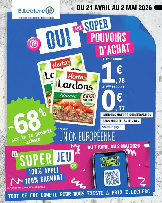 Catalogue E.Leclerc | EVENEMENT 6 | 2026-04-07T00:00:00.000Z - 2026-05-02T00:00:00.000Z