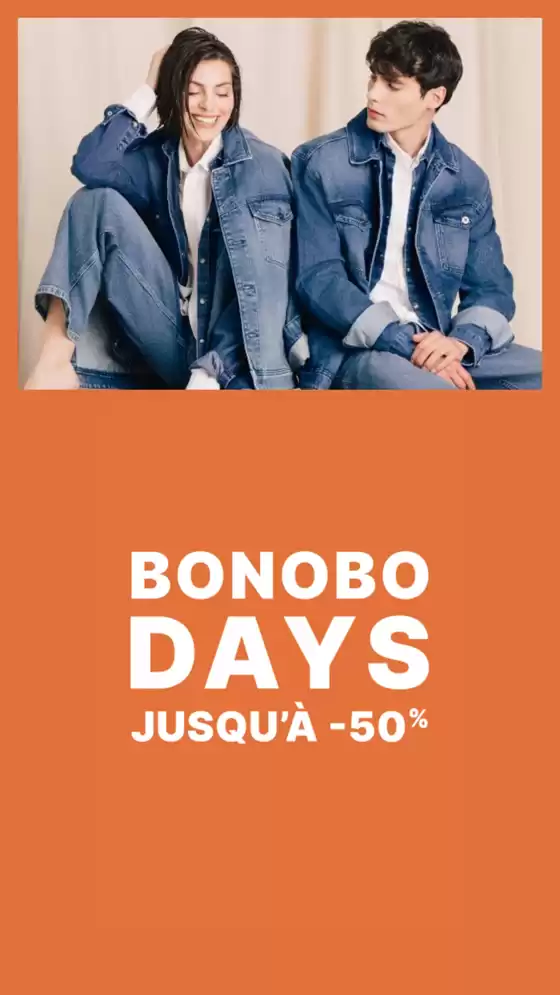 Catalogue Bonobo | Bonobo days jusqu'à -50% | 2026-04-22T00:00:00.000Z - 2026-05-10T00:00:00.000Z
