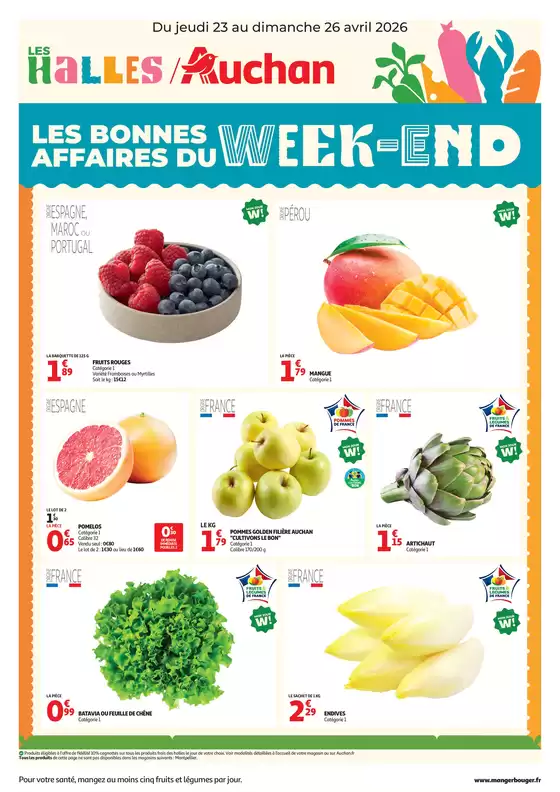 Catalogue Auchan Hypermarché | Les bons plans du week-end dans votre hyper ! | 2026-04-23T00:00:00.000Z - 2026-04-26T00:00:00.000Z