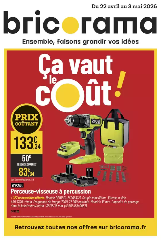 Catalogue Bricorama à Le Luc | Ça vaut le cout! | 2026-04-22T00:00:00.000Z - 2026-05-03T00:00:00.000Z