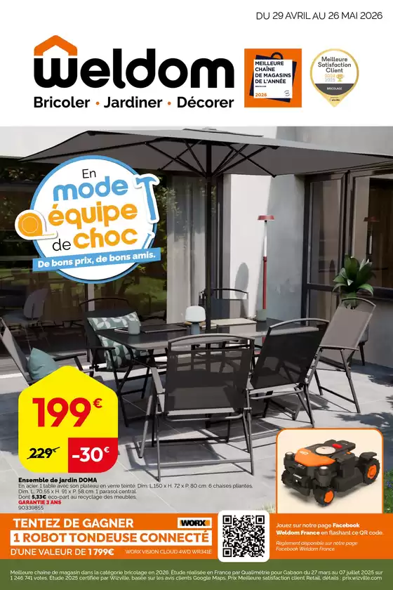 Catalogue Weldom à  | En mode équipe de choc | 2026-04-29T00:00:00.000Z - 2026-05-26T00:00:00.000Z