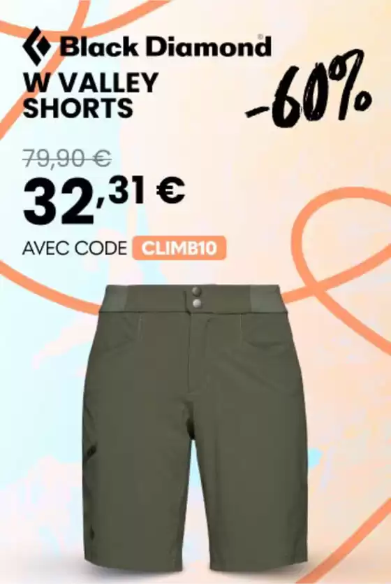 Catalogue Ekosport | Black Diamond W Valley Shorts | 2026-04-24T00:00:00.000Z - 2026-05-02T00:00:00.000Z