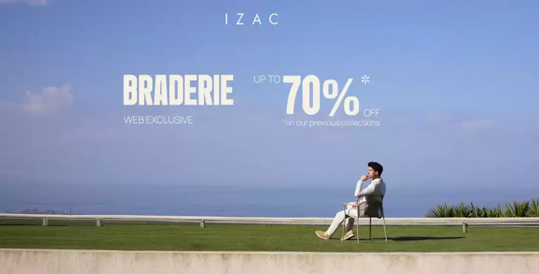 Catalogue Izac | BRADERIE WEB : jusqu'à 70 % de réduction | 2026-04-24T00:00:00.000Z - 2026-05-17T00:00:00.000Z
