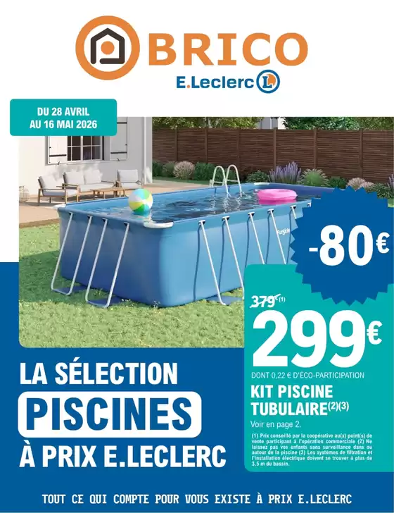 Catalogue E.Leclerc Jardi | PISCINES | 2026-04-27T00:00:00.000Z - 2026-05-16T00:00:00.000Z