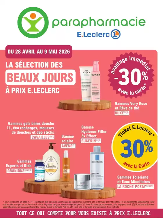 Catalogue E.Leclerc Parapharmacie | Prospectus Mai | 2026-04-28T00:00:00.000Z - 2026-05-09T00:00:00.000Z