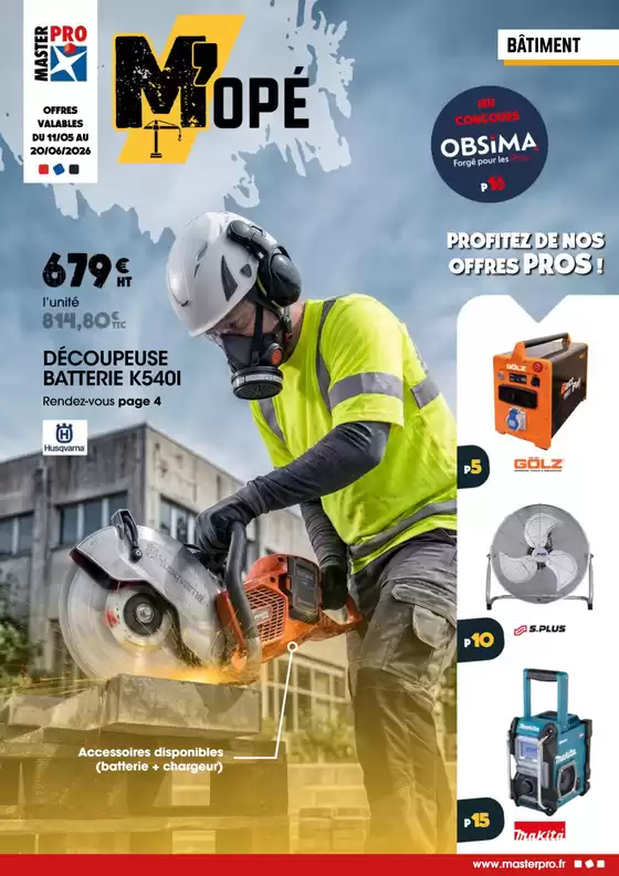 Catalogue Master Pro | Mope batiment juin 2026 | 2026-05-11T00:00:00.000Z - 2026-06-20T00:00:00.000Z