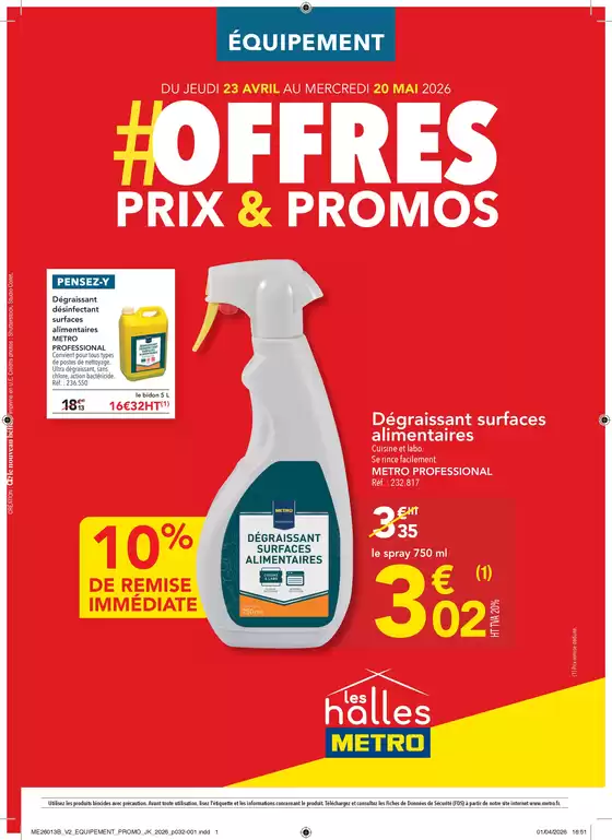 Catalogue Metro | Offres Prix & Promos Equipement  | 2026-04-28T00:00:00.000Z - 2026-05-20T00:00:00.000Z