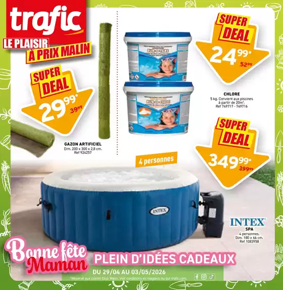 Catalogue Trafic à Maupertus-sur-Mer | Le plaisir à prix malin | 2026-04-28T00:00:00.000Z - 2026-05-03T00:00:00.000Z