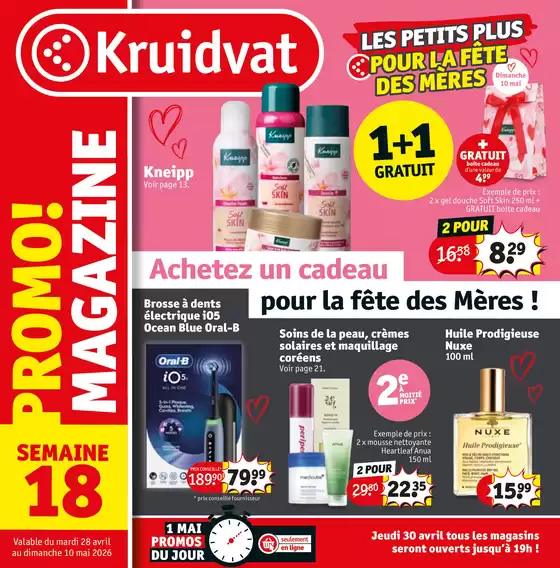 Catalogue Kruidvat à Villeneuve-la-Garenne | Achetez un cadeau pour la fête des Mères ! | 2026-04-30T00:00:00.000Z - 2026-05-10T00:00:00.000Z