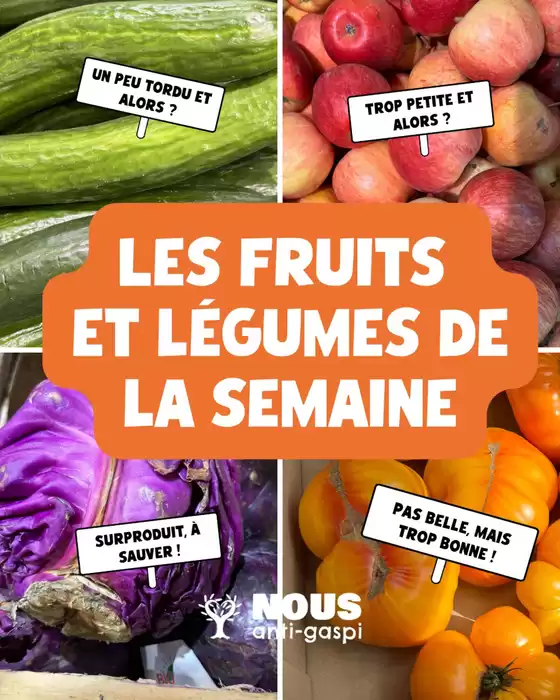 Catalogue Nous anti gaspi à Villeneuve-la-Garenne | Une sélection de fruits et légumes à ne pas manquer ! | 2026-04-30T00:00:00.000Z - 2026-05-04T00:00:00.000Z