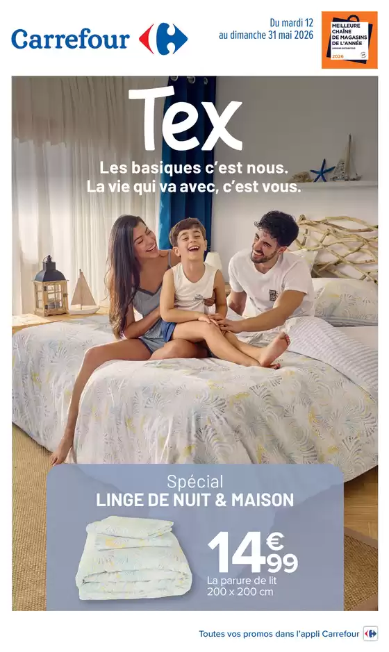 Catalogue Carrefour | SPECIAL LINGE DE NUIT MAISON | 2026-05-12T00:00:00.000Z - 2026-05-31T00:00:00.000Z