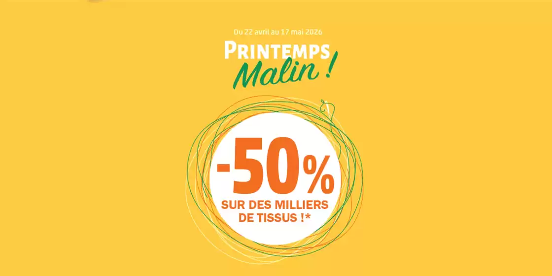 Catalogue Mondial Tissus à Laxou | Le Printemps malin | 2026-04-30T00:00:00.000Z - 2026-05-17T00:00:00.000Z