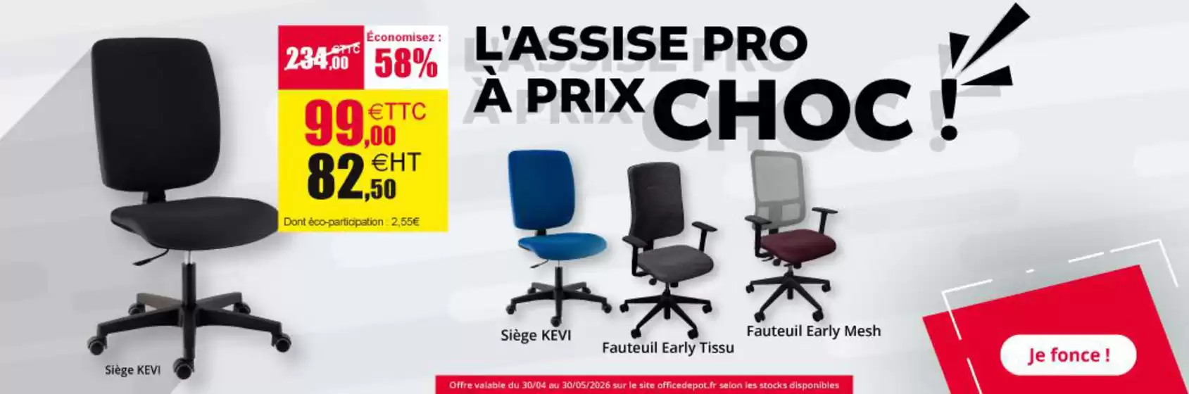 Catalogue Office Depot | L'ASSISE PRO À PRIX CHOC ! | 2026-04-30T00:00:00.000Z - 2026-05-31T00:00:00.000Z