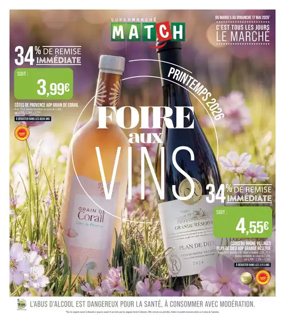 Catalogue Supermarché Match | FOIRE aux VINS | 2026-05-04T00:00:00.000Z - 2026-05-17T00:00:00.000Z