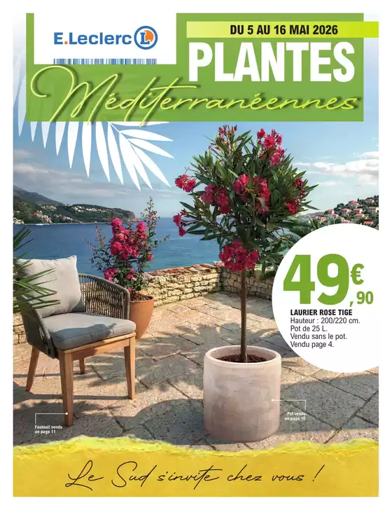 Catalogue E.Leclerc à Le Pradet | PLANTES MEDITERRANEENNES | 2026-05-05T00:00:00.000Z - 2026-05-16T00:00:00.000Z