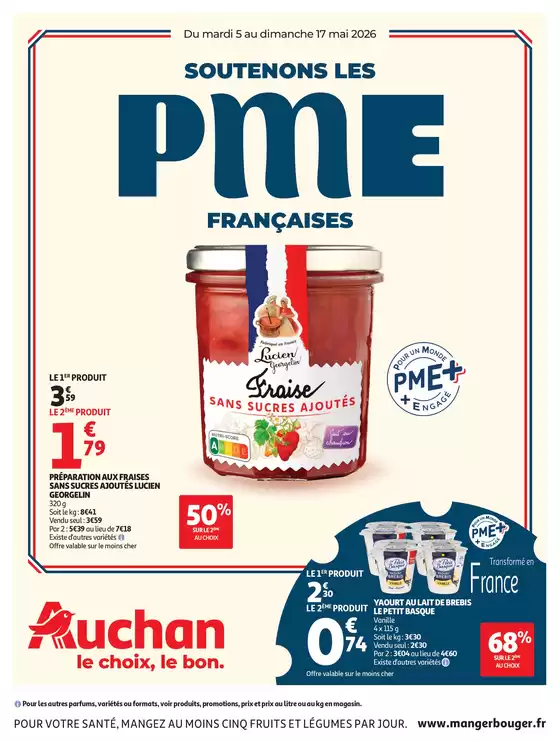 Catalogue Auchan Hypermarché à  | Soutenous les PME Françaises | 2026-05-05T00:00:00.000Z - 2026-05-17T00:00:00.000Z