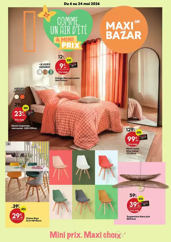 Catalogue Maxi Bazar | Comme un air d'été à mini prix | 2026-05-05T00:00:00.000Z - 2026-05-24T00:00:00.000Z