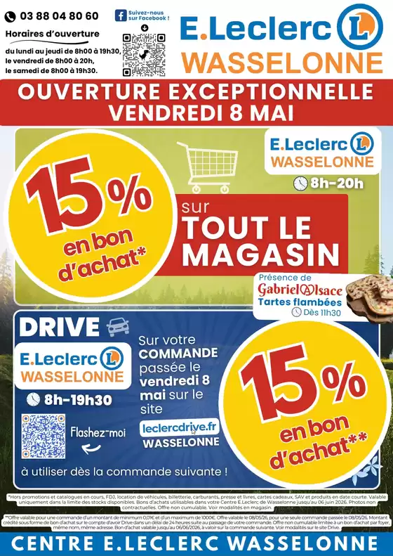 Catalogue E.Leclerc | OUVERTURE 8 MAI | 2026-05-08T00:00:00.000Z - 2026-06-06T00:00:00.000Z