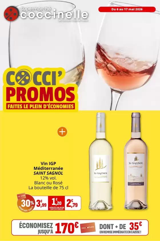 Catalogue Coccinelle Supermarché à  | COCCI PROMOS FAITES LE PLEIN D'ÉCONOMIES | 2026-05-06T00:00:00.000Z - 2026-05-17T00:00:00.000Z
