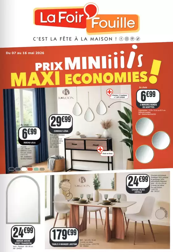 Catalogue La Foir'Fouille | Prix Miniiiis Maxi economies ! | 2026-05-07T00:00:00.000Z - 2026-05-16T00:00:00.000Z