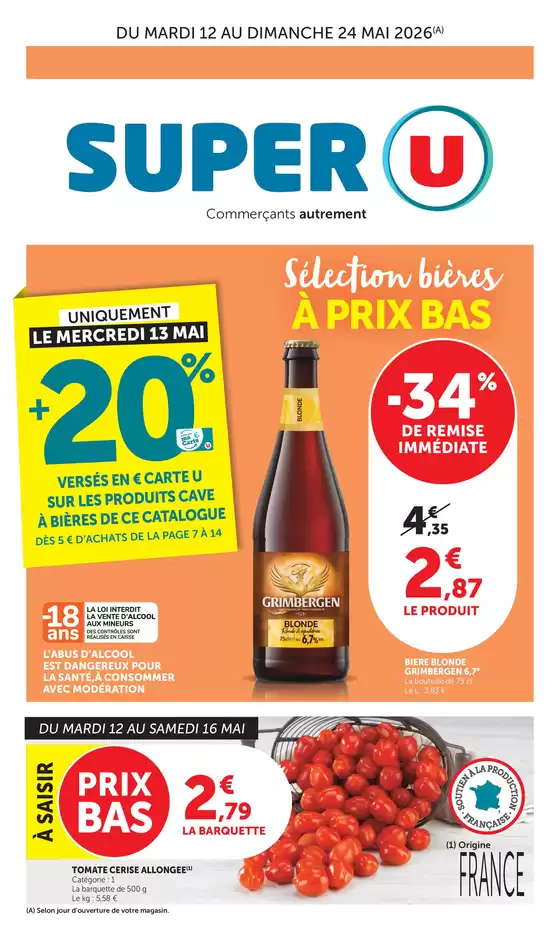 Catalogue Super U à | Catalogue SUPER U | 2026-05-12T00:00:00.000Z - 2026-05-24T00:00:00.000Z