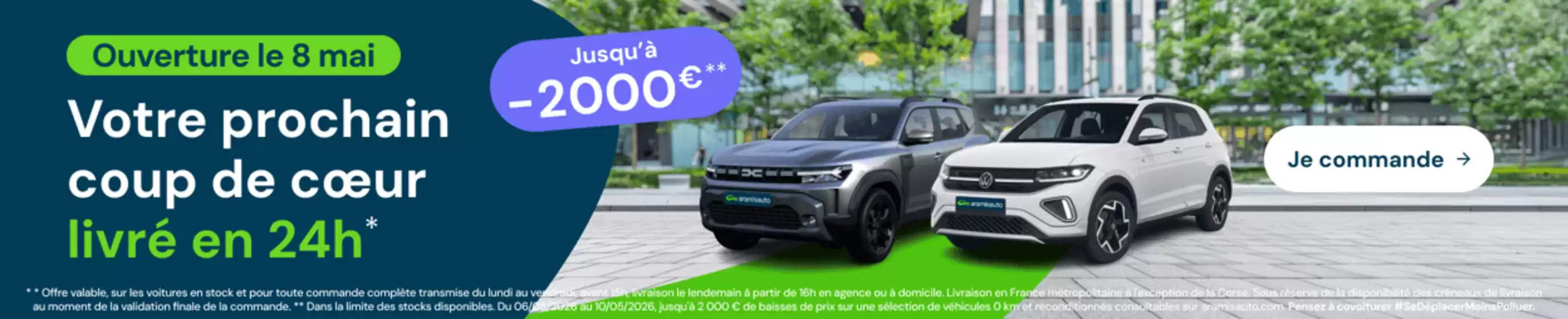 Catalogue Aramis Auto à Échillais | Jusqu'à -2000€  | 2026-05-08T00:00:00.000Z - 2026-05-10T00:00:00.000Z