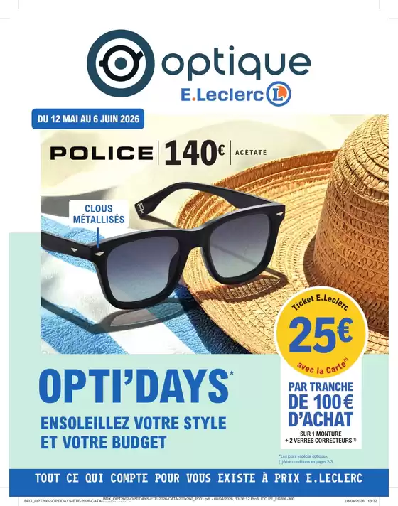 Catalogue E.Leclerc Optique à Génissieux | Optidays ÉtÉ | 2026-05-12T00:00:00.000Z - 2026-06-06T00:00:00.000Z
