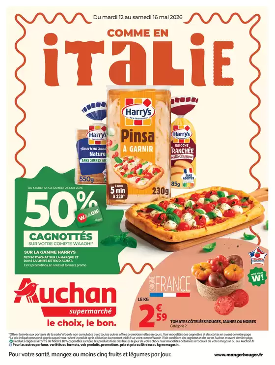 Catalogue Auchan Supermarché | Saveurs Italie supers | 2026-05-12T00:00:00.000Z - 2026-05-16T00:00:00.000Z