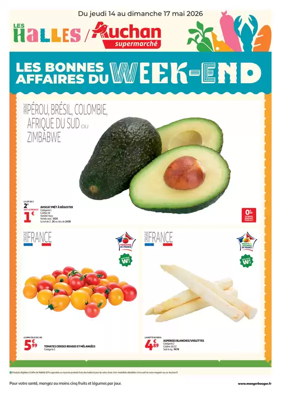 Catalogue Auchan Supermarché à Le Clapier | Les bons plans du week-end dans votre super ! | 2026-05-14T00:00:00.000Z - 2026-05-17T00:00:00.000Z