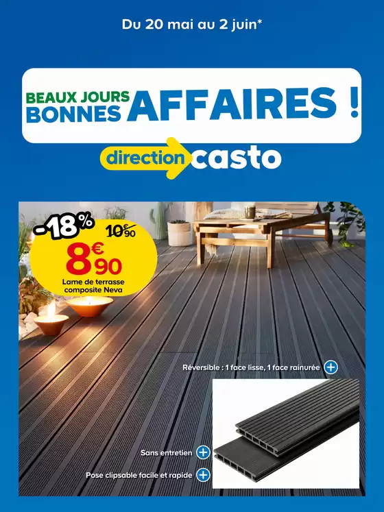 Catalogue Castorama à Viriat | Beaux jours, bonnes affaires ! | 2026-05-20T00:00:00.000Z - 2026-06-02T00:00:00.000Z