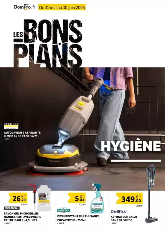 Catalogue DomPro | Les bons plans hygiène | 2026-05-15T00:00:00.000Z - 2026-06-30T00:00:00.000Z