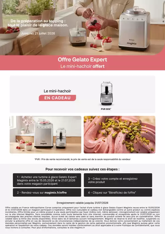 Catalogue Group Digital | Offre Gelato Expert Le mini-hachoir offert | 2026-05-15T00:00:00.000Z - 2026-07-31T00:00:00.000Z