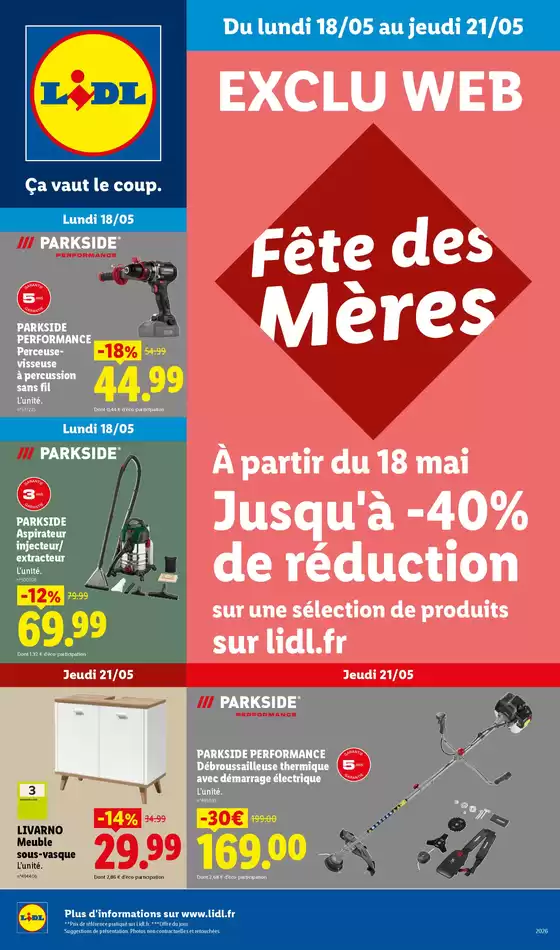 Catalogue Lidl | Les Exclu Web de la semaine | 2026-05-18T00:00:00.000Z - 2026-05-21T00:00:00.000Z