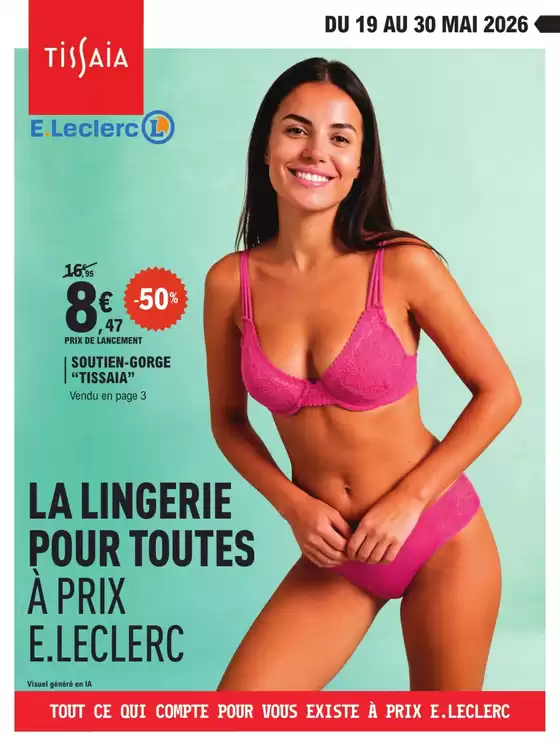 Catalogue E.Leclerc à Loué | RDV LINGERIE | 2026-05-19T00:00:00.000Z - 2026-05-30T00:00:00.000Z
