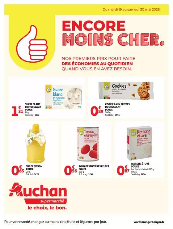 Catalogue Auchan Supermarché | Marque Pouce supers | 2026-05-19T00:00:00.000Z - 2026-05-30T00:00:00.000Z